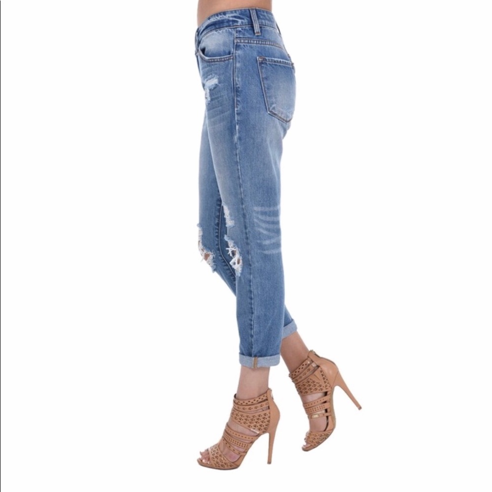LOLA Distressed Midrise Boyfriend Jeans - Picture 5 of 8